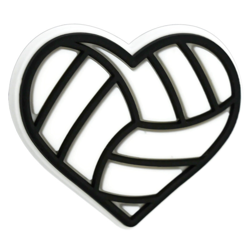 Wholesale  Random 100pcs/packCartoon sports series soft rubber balls and loose beads